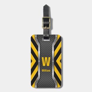 Change Initial, Add (delete) Name, Safety Yellow Luggage Tag