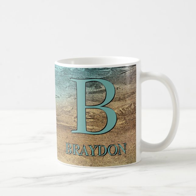 Change Initial Add Name A B C D E F G  Abstract Coffee Mug (Right)