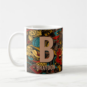 Change Initial Add Name A B C D E F G Graffiti Coffee Mug