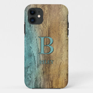 Change Initial Add Name Abstract Paint Nature iPhone 11 Case