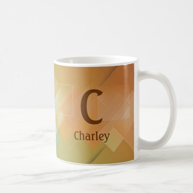 Change Initial Add Name  Green to Brown A B C D E  Coffee Mug (Right)