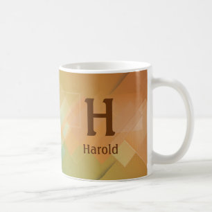 Change Initial Add Name Green to Brown F G H I j K Coffee Mug