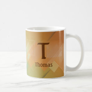 Change Initial Add Name  Green to Brown Q R S T U  Coffee Mug