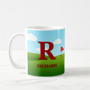 Change Initial Add Name O P Q R S T Golf Green Coffee Mug
