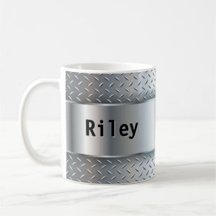 Change Initial Add Name O P Q R S T  Metal Shine, Coffee Mug