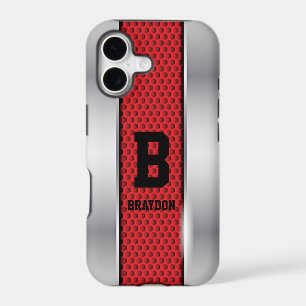 Change Initial Add Name Silver Grey Red Texture