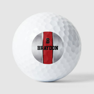 Change Initial Add Name Silver Grey Red Texture    Golf Balls