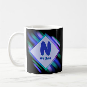 Change Initial Add Name, Soft Paint - M N O P Q Coffee Mug