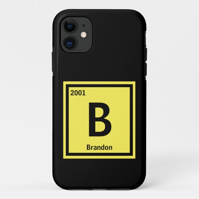 Change Initial Add Name Text Year Periodic Table  Case-Mate iPhone Case (Back)