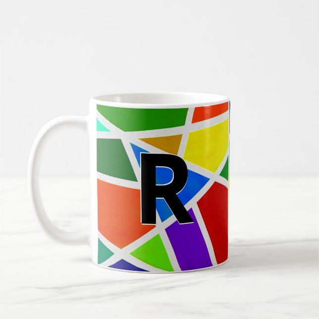 Change Initial Geometric Triangles Q R S T U  Coffee Mug (Left)