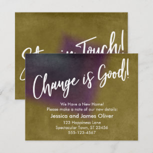 Change is Good! Multicolored Grunge Announcement