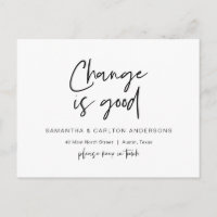 Change is good, New Home Address Announcement
