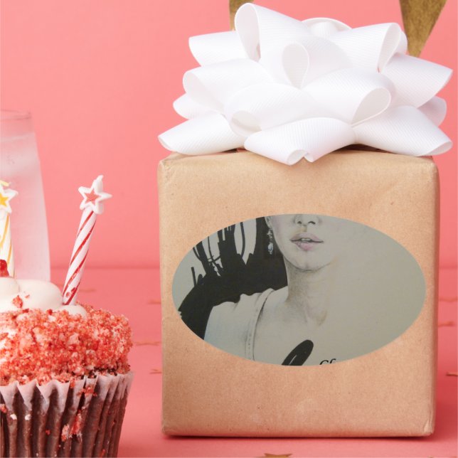 Change is Not a Spectator Sport Art Print Oval Sticker (Party)