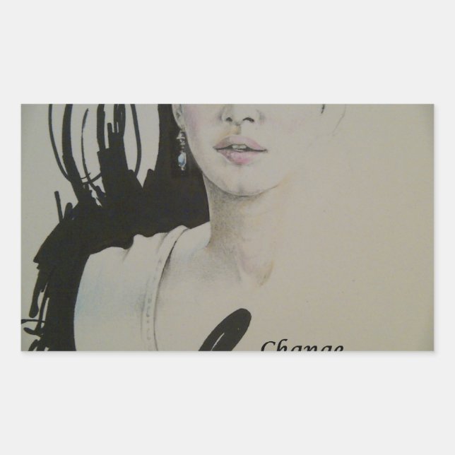 Change is Not a Spectator Sport Art Print Rectangular Sticker (Front)