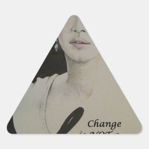 Change is Not a Spectator Sport Art Print Triangle Sticker