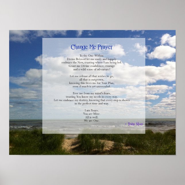 Change Me Prayer for Trusting Poster (Front)