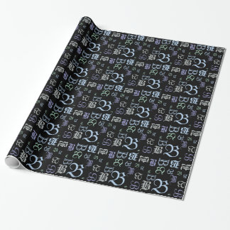 CHANGE MONOGRAM BlackLetter Style  All Occasion Wrapping Paper