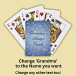 Change Name & Game  Grandma's Bridge Playing Cards<br><div class="desc">Change the Grandmother Name and you can also change the name of the Card Game to the one she enjoys best - Change to whatever Grandmother Name you want - Grandma, Nana, Grammy, Mawmaw, Mimi, Abuela, Nonna, Oma or another one. - - See my store for lots more Grandmother, Grandfather...</div>