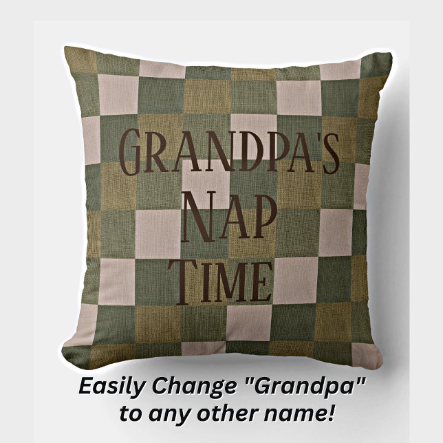 Change Name - Grandpa's Nap Time for Grandfather Cushion (Creator Uploaded)