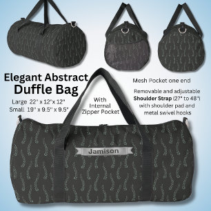 Change Name, Modern Brown Olive Ferns Abstract Duffle Bag