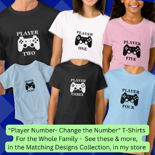 Change Number, Player One Matching Gamer Mens  T-Shirt