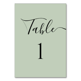 CHANGE NUMBER - Simple Solid Colour Calligraphy Table Number