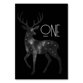 CHANGE NUMBER - Starry Reindeer Silhouette Custom Table Number