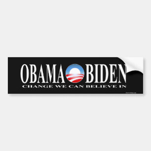 Change obama biden sticker black