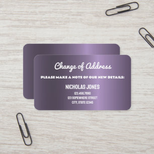 Change of Address Beautiful Business Card