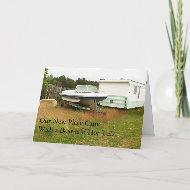 Change of Address Card: Boat and Hot tub Announcement (Front)