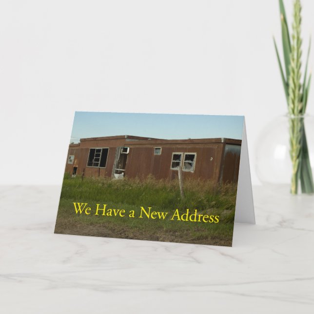 Change of Address Card: Broken Windows Announcement (Front)