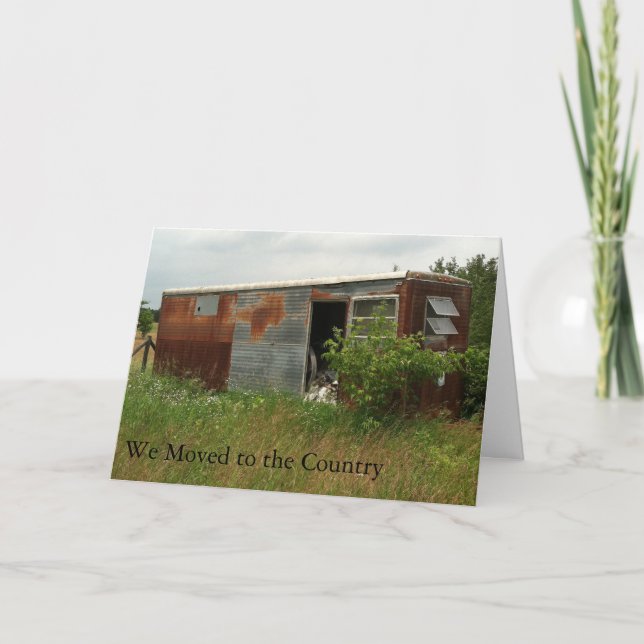 Change of Address Card: Moved to the Country Announcement (Front)