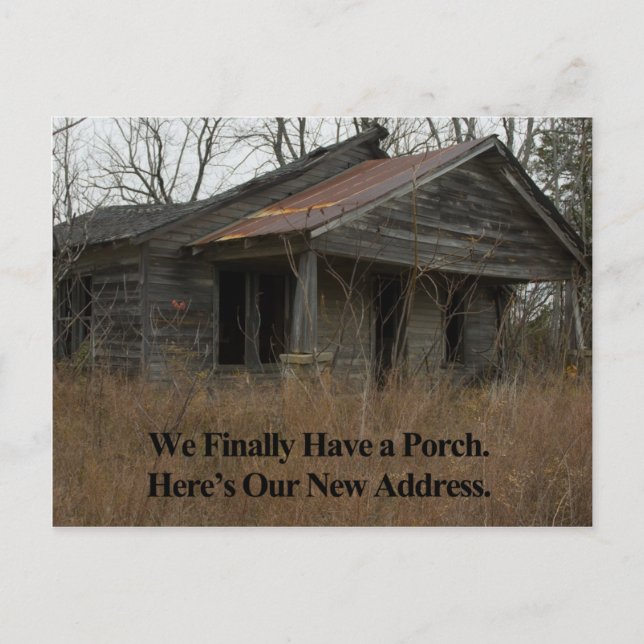 Change of Address Card: New Porch Announcement Postcard (Front)