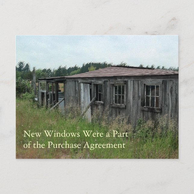 Change of Address Card: New Windows Announcement Postcard (Front)