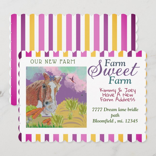 CHANGE OF ADDRESS CARD PERSONALIZE Invitation (Front/Back)