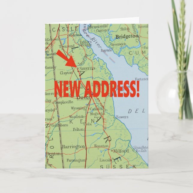 Change of address card - Smyrna, Delaware (Front)