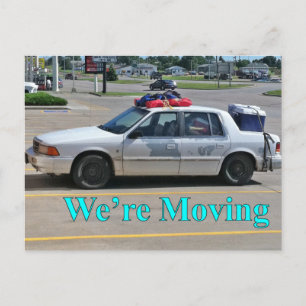 Change of Address Card: We're Moving 3 Announcement Postcard