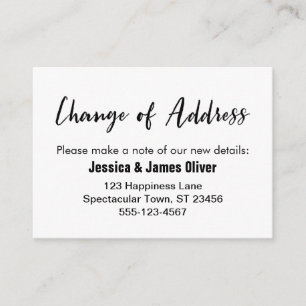 "Change of Address" Casual Handwriting Insert Card