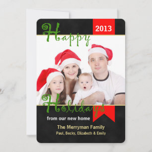 Change of Address Christmas Flat Card Photo