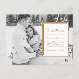 Change of Address Classic Photo with Message Announcement Postcard