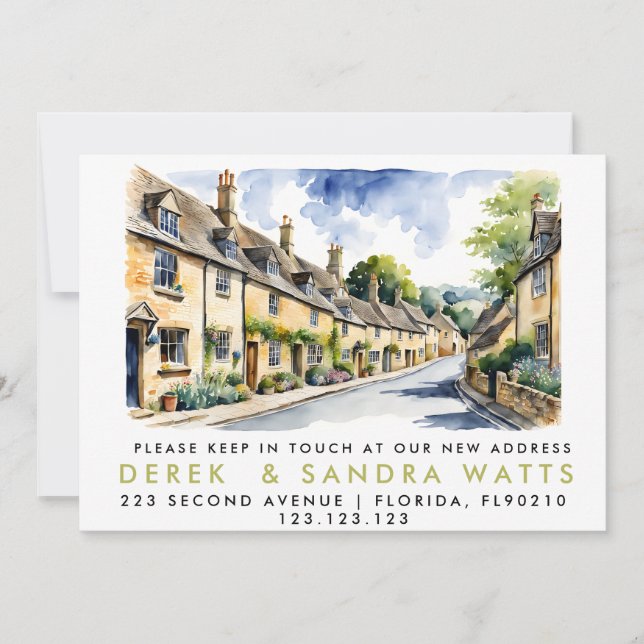 change of address,d moved announcement cotswold (Front)