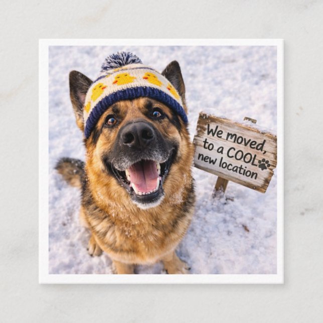 Change of Address - Dog Moving Home Enclosure Card (Front)