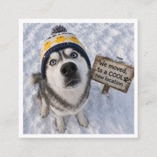 Change of Address - Dog Moving Home Enclosure Card
