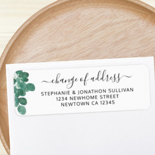 Change Of Address Eucalyptus Return Address 