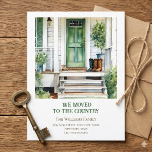  Change of Address Farmhouse Moving Announcement Postcard