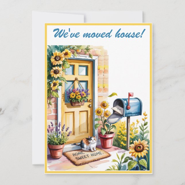 Change of Address Flat Announcement Card (Front)