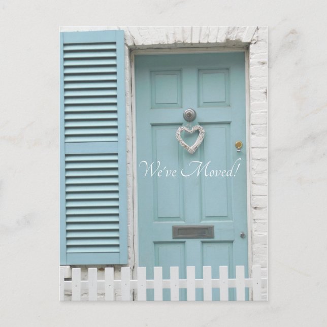 Change of Address - 'Front Door with a Heart' Postcard (Front)