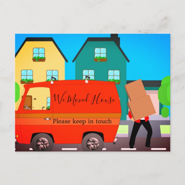 Change of Address Fun Custom Postcard (Front)