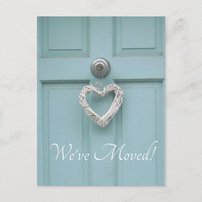 Change of Address - 'Heart on Front Door' Postcard (Front)