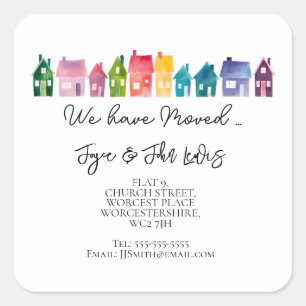 Change of address label sticker